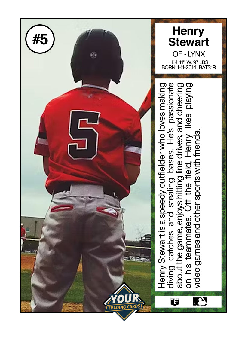 1989 Upper Deck Tribute Custom Designed, Personalized Baseball Cards