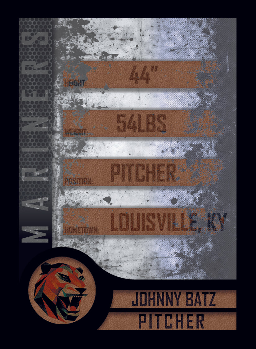 Modern Custom Designed Youth Baseball Cards - Hex