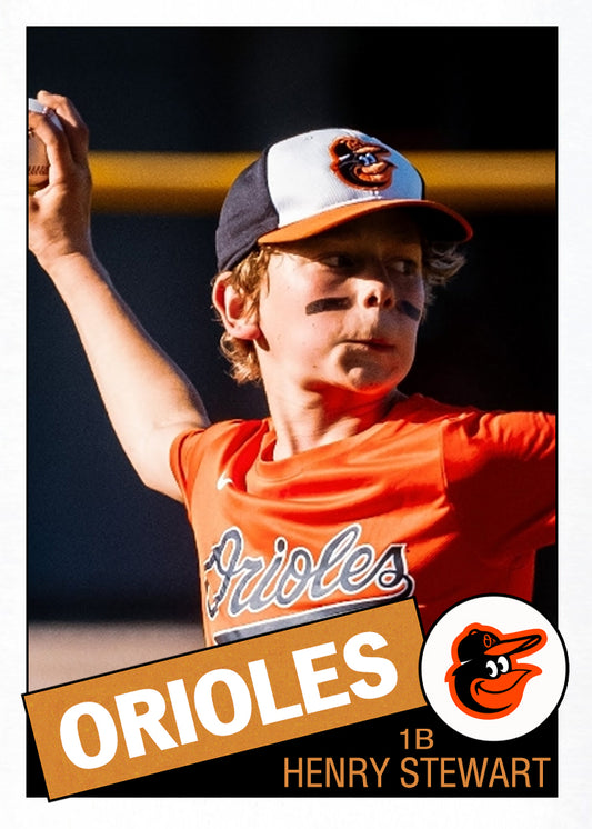 1985 Retro Custom Designed, Personalized Baseball Cards